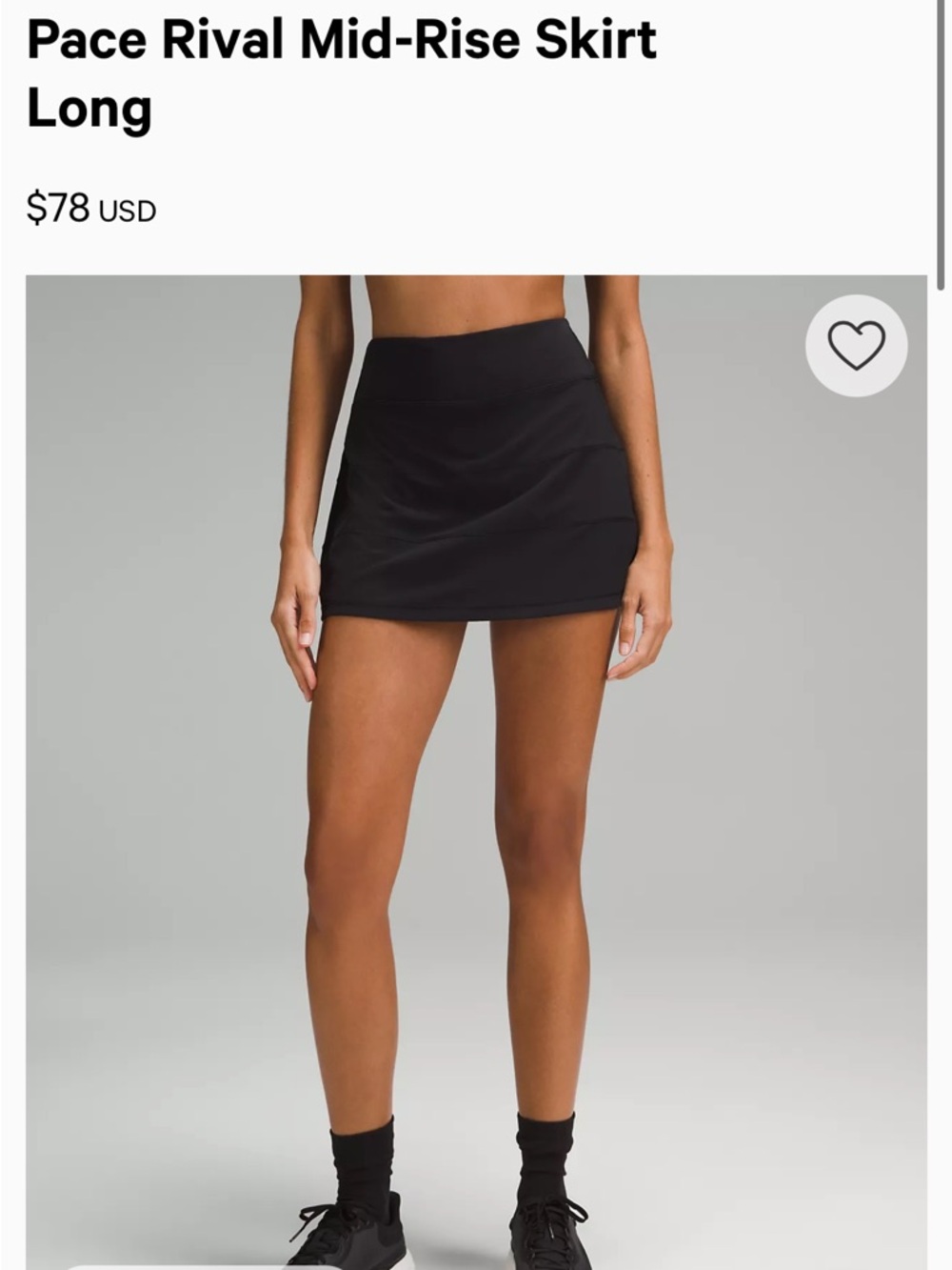 Pace Rival Mid-Rise Skirt Long - 12 Black